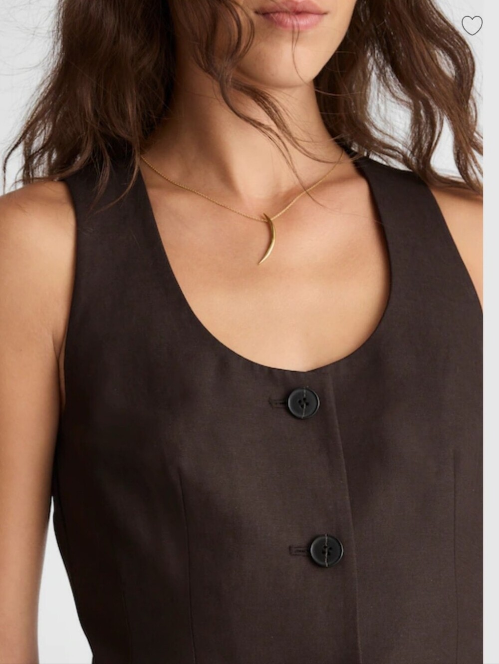 Madewell Black Sleeveless Tailored Button-Front Vest - Picture 5 of 13